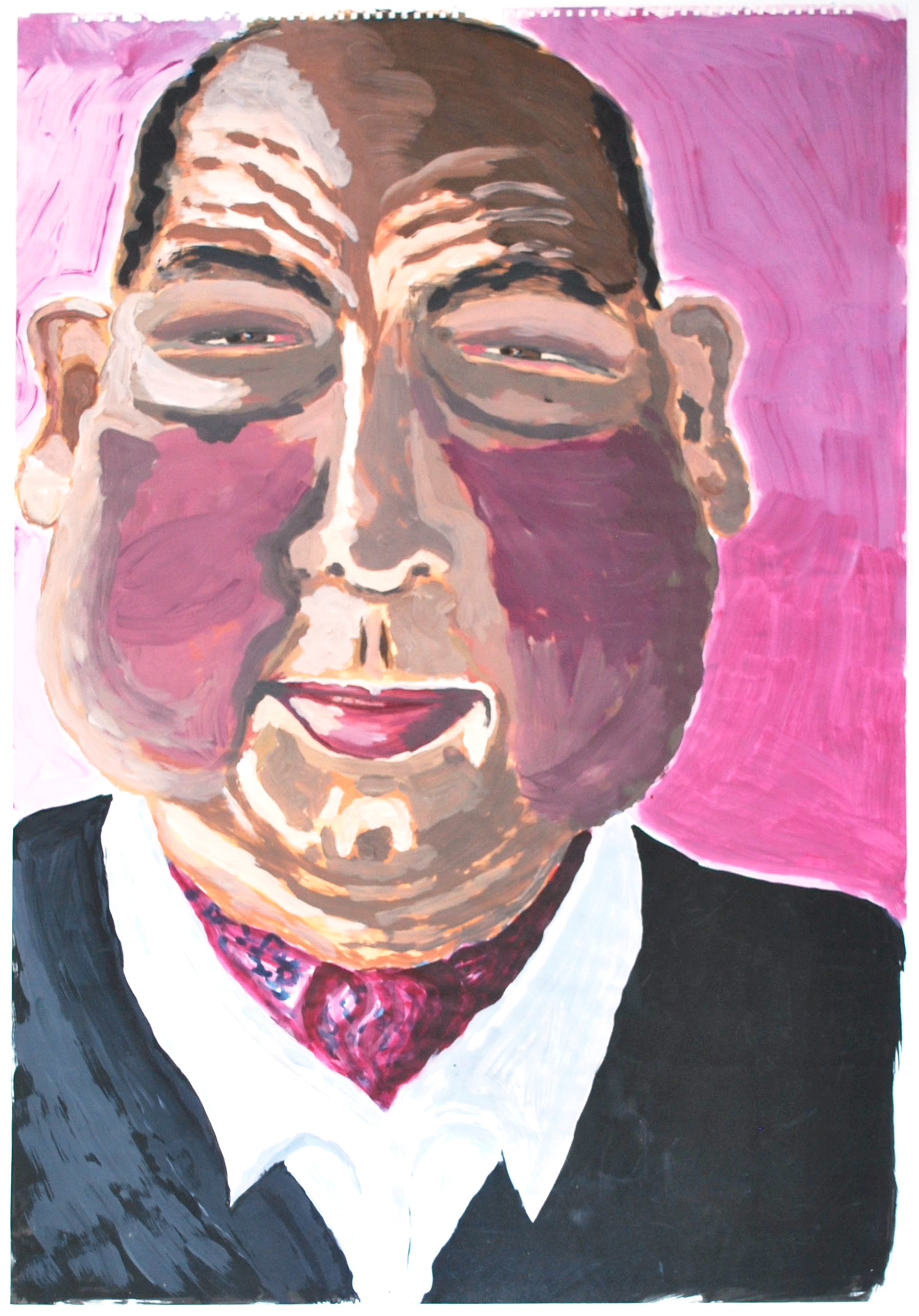 Mann mit Halstuch, Acryl auf Leinwand, 59 cm x 83 cm